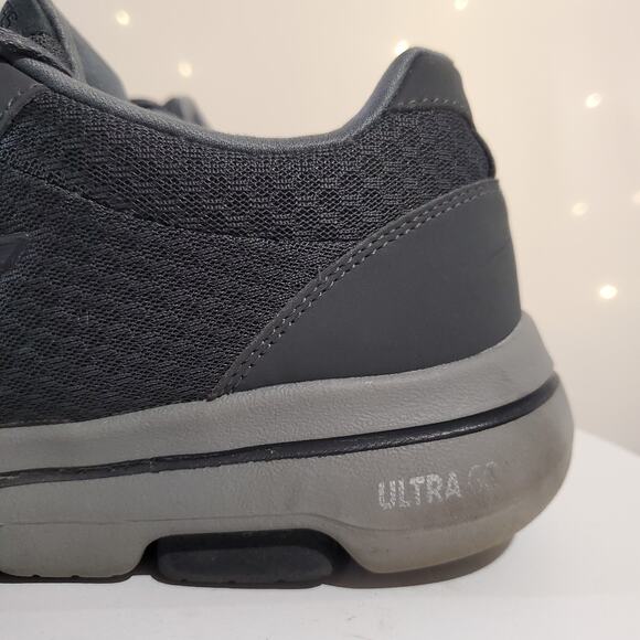 Skechers GO Walk Qualify Goga Mat Mesh Charcoal Black Sneakers Mens Size 8 Shoes - Picture 9 of 12
